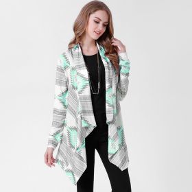 Women Open Front Cardigan Long Sleeve Shawl Neck Breathable Cardigan Well Collection w/ T-Shirt Tank Jeans Leggings (Option: GiftJackCoat GreenS)