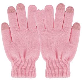 Unisex Winter Knit Gloves Touchscreen Outdoor Windproof Cycling Skiing Warm Gloves (Option: ToolNPolarTSGlove Pink)