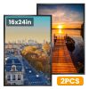 2 Packs 16x24in Picture Frames Wall Gallery Photo Frame Wall Mounted Poster Display Frame  for Horizontal Vertical Wall Mounted
