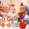 Kid Electric Dance Toy Christmas Elk Snowman Senior Penguin Plush Toy Interactive Sing Song Whirling Mimicking Recording Light up Toy