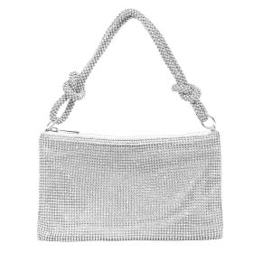 Women Glitter Evening Bags Shiny Rhinestone Lady Handbag Purses for Parties Wedding Cocktail (Option: RhinestonePurse Silver)