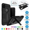 Rugged Phone Case for iPhone X Drop-protection Phone Case with Kickstand Heavy Duty Dual Layers Phone Protective Cover
