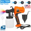 700W Electric Paint Sprayer Handheld HVLP Spray Painter Painting Spray Gun For Fences Brick Walls w/ 3 Spray Patterns 800ML Detachable Cup