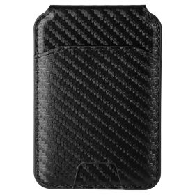 Magnetic Wallet Phone Stand 2-In-1 Stand Magsafe Leather Wallet with 3 Card Slots 180° Adjustable Stand Fit for IOS Phone 15/14/13/12 Series Not Fit f (Option: Wallet CarbonFiber)
