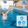 2 In 1 Poolside Basketball Game Set Pool Basketball Goal Indoor Outdoor Kids Basketball Court Water Basketball Toy with 2 Balls Gift for Boys Girls Ag