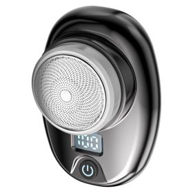 Portable Electric Shaver with LED Digital Display Type-C Rechargeable Electric Razor for Men Electric Beard Trimmer for Home Office Travel Car (Option: ElectricShaver Black)