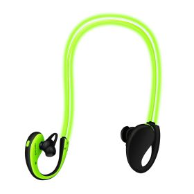 Wireless Sports Headsets Wireless V4.1 Neckband Earphones HD Stereo Sweat-proof Headphones Earbuds w/ LED Light Mic 8Hrs Work Running (Option: SportLEDEarbud Green)