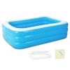 Inflatable Swimming Pools Family Swim Play Center Pool Blow up Kiddie Pool for Family Inflatable Lounge Pool for Kids Baby Adult Inflatable Water Ball