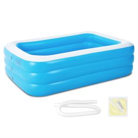 Inflatable Swimming Pools Family Swim Play Center Pool Blow up Kiddie Pool for Family Inflatable Lounge Pool for Kids Baby Adult Inflatable Water Ball (Option: FlatSwimPool)