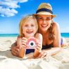 Dinosaur Kids Selfie Camera Cartoon Camera 48MP 1080P HD Digital Camera with Cartoon Case Card Reader 32G MMC Card for Boys Girls Aged 6+ Years Old