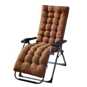 67x22in Chaise Lounger Cushion Recliner Rocking Chair Sofa Mat Deck Chair Cushion (Option: LoungerCushion Coffee)