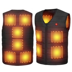 Heat Jacket Vest 3 Heating Gear Adjustable USB Heated Vest Warm Heat Coat Vest with 10 Heating Pads For Men Women Winter Outdoor Activity (Option: HeatJacketVest 2XL)