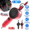 21W 3 In 1 Retractable Car Charger Fast Car Charger Mini Car Phone Charger with USB Port Type-C Cable LT & Micro Cable Fit For IOS Phone 15/14/13 And