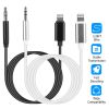 IOS 8 Pin to 3.5mm Aux Car Audio Adapter Cord 3.5mm Headphone Jack Adapter Fit For iPhone 13/12/11/XR/XS/X/8/7/6 Plus/SE/iPad Pro/Air/mini/iPod Touch