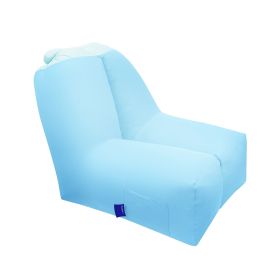 Inflatable Lounger Air Sofa Chair Couch w/ Portable Organizing Bag Waterproof Anti-Leaking for Backyard Lakeside Beach Traveling Camping Picnics (Option: InflatableAirSeatMedium Blue)