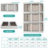 3Pcs Foldable Storage Bins with Lid 4 Doors Collapsible Stackable Closet Organizer Containers with Lock 4Pcs Wheels