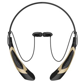 Wireless Neckband Headphones V5.0 Sweat-proof Sport Headsets Earbuds In-Ear Magnetic Neckbands Stereo Earphone Deep Bass Earphone w/Mic (Option: WirelessHeadset Gold)