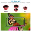 Phone Camera Lens Kit Magnetic 180°Fisheye Lens 0.67xWide Angle 10X Macro Lens for iPhone X /8/7/6s Samsung Galaxy S10/S9