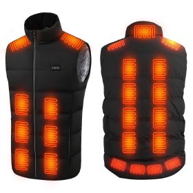 Heated Vest Men Women Heated Jacket with 23 Heating Zones 3 Heat Levels USB Powered Machine Washable for Winter Hiking Skiing Skating Outdoor Activiti (Option: HeatedVest XL)