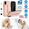 Finger Strap Phone Case for iPhone  8 Drop-prot ection Finger Ring Rugged Phone Case with Kickstand Dual Layer Case