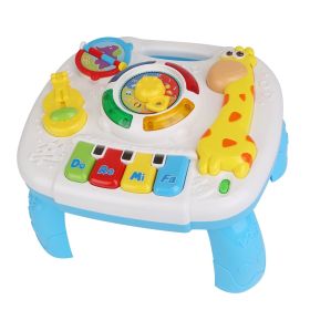 Toddler Musical Learning Table Educational Baby Toys Musical Activity Table Learning Center for 6+ Months Boys Girls Gift (Option: LearningTable S)