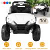 12V Electric Kids Ride-On Car w/ Parental Remote Control Music Horn LED Lights Swaying Function For Kids Aged 1-6 Years Old