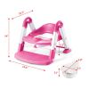 Kids Toilet Seat Toddler Potty Training Chair w/ Steps Stool Baby Toilet Ladder Anti-slip Safety