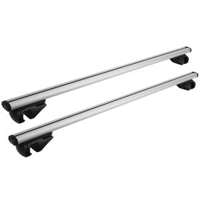 Car Roof Rack Cross Bars Aluminum Cargo Carrier Rooftop Crossbars Luggage Roof Rack Bar with 176lbs Max Load Fits Most Vehicles with Existing Raised S (Option: CarRoofRack 122CM)