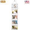 5x7IN Wall Hanging Picture Collage Frame 5-Opening Wall Decor Without Mat Rustic Style Wood Photo Frame Display