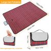 60" x 78" Waterproof Picnic Blanket Handy Mat with Strap Foldable Camping Rug for Camping Hiking Grass Travelling