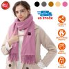 Electric Heated Winter Scarf USB Heating Neck Wrap Unisex Heated Neck Shawl Soft Warm Scarves 3 Heating Modes for Outdoor Cycling Skiing Skating