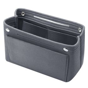 Felt Handbag Insert Organizer Purse Tote Shaper Bag in Bag Cosmetic Bag Handbag Purse Organizer (Option: HandBag Gray)