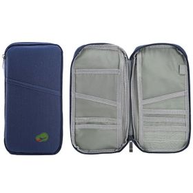 Travel Passport Wallet 12Cells Ticket ID Credit Card Holder Water Repellent Documents Phone Organizer Zipper Case Business Trip Daily Use (Option: CasePassportBag RoyalBlue)