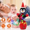 Kid Electric Dance Toy Christmas Elk Snowman Senior Penguin Plush Toy Interactive Sing Song Whirling Mimicking Recording Light up Toy