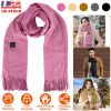Electric Heated Winter Scarf USB Heating Neck Wrap Unisex Heated Neck Shawl Soft Warm Scarves 3 Heating Modes for Outdoor Cycling Skiing Skating