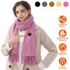 Electric Heated Winter Scarf USB Heating Neck Wrap Unisex Heated Neck Shawl Soft Warm Scarves 3 Heating Modes for Outdoor Cycling Skiing Skating