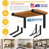 2Pack Wall Mounted Shelf Bracket Heavy Duty L-Shaped Metal Shelf Bracket Rack Support with Screws Set
