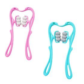 Neck Roller Massager 360º Rotatable Trigger Point Roller Portable Massager with 6 Balls for Neck Leg Thigh Foot Pain Relief (Option: NeckMassager Pink)