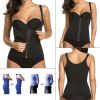 Zippered Waist Trainer Corset Waist Tummy Control Body Shaper Cincher Back Support with Adjustable Straps for Women