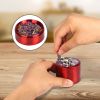 Herb Spice Tobacco Grinder 2.5-inch 4-Piece Zinc Alloy Hand Crank Crusher Kitchen Mill with Pollen Scraper