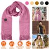 Electric Heated Winter Scarf USB Heating Neck Wrap Unisex Heated Neck Shawl Soft Warm Scarves 3 Heating Modes for Outdoor Cycling Skiing Skating