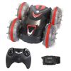 2 In 1 Amphibious RC Car Waterproof Stunt Car with Wrist Controller 4WD 360° Rotating Gesture Car with RGB Lights for Kids Aged 6+ Years Old Double-si