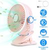 Portable Quiet Clip On Fan With 5 Speeds 3 Brightness 720° Fully Adjustable Angle Type-C Rechargeable Clip Desk Wall Mounted Fan For Camping Office Ho