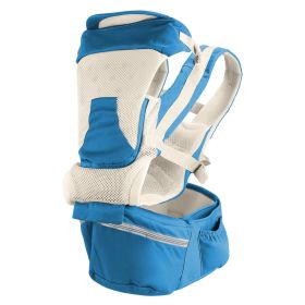 Multifunctional Baby Carrier With Hip Seat Head Hood Front Back Side Carrying All Position Ergonomic Adjustable Infant Carrier For 0-4 Years Old Newbo (Option: BabyCarrier Blue)