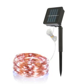 100 LEDs Solar String Lights Outdoor IP65 Waterproof Copper Wire String Lights Solar LED Fairy Lamps Wedding Party Festival (Option: SolarStringLight Cool)