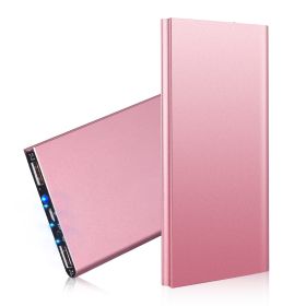 20000mAh Power Bank Ultra-thin External Battery Pack Phone Charger Dual USB Ports (Option: 20000mahPB RoseGold)
