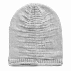 Unisex Knit Beanie Hat Winter Warm Hat Slouchy Baggy Hats Skull Cap 5 Colors (Option: WinterWarmHat Gray)
