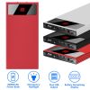 20000mAh Power Bank Ultra-thin External Battery Pack Phone Charger Dual USB Ports Flashlight Battery Remain Display