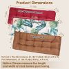 Bench Seat Cushion For Indoor Outdoor Furniture Non Slip Long Chair Cushion with Ties Strap Waterproof Swing Cushion 51.18x19.68IN For Garden Patio Ba