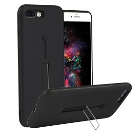 Rugged Slim Snap-on iPhone 8 Plus Case with Stand (Option: iP8PCaseStand Black)